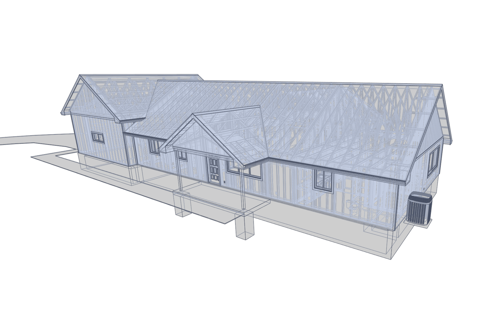 Glass house rendering